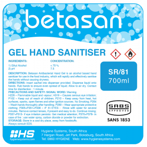 Gel Hand Sanitiser Dispenser Refill 700ml